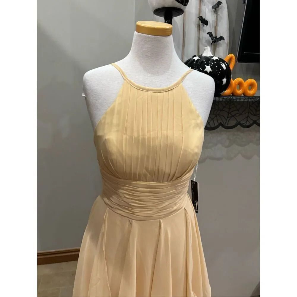 Ao Yan NWT 8 medium juniors butter lace back closure formal cocktail bridesmaid - Picture 3 of 8